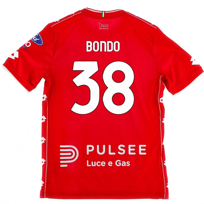 DanxenキッズWarren Bondo#38赤 白ホームシャツ2024/25ジャージーユニフォーム