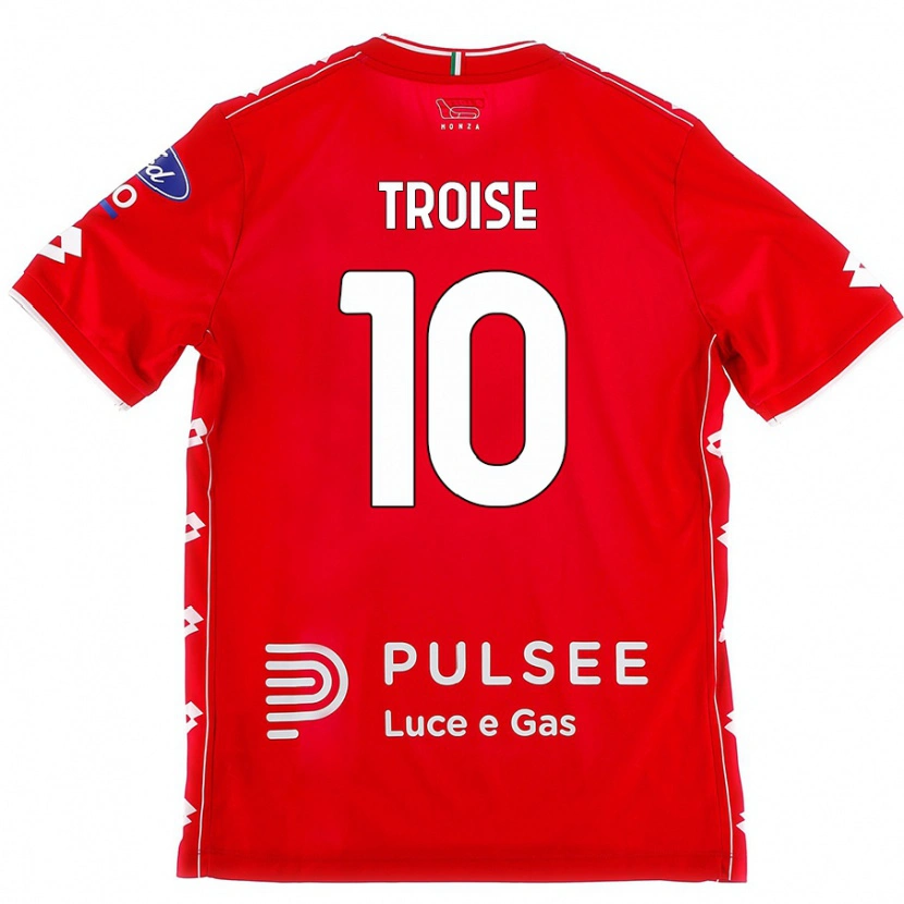 DanxenキッズAntonio Troise#10赤 白ホームシャツ2024/25ジャージーユニフォーム