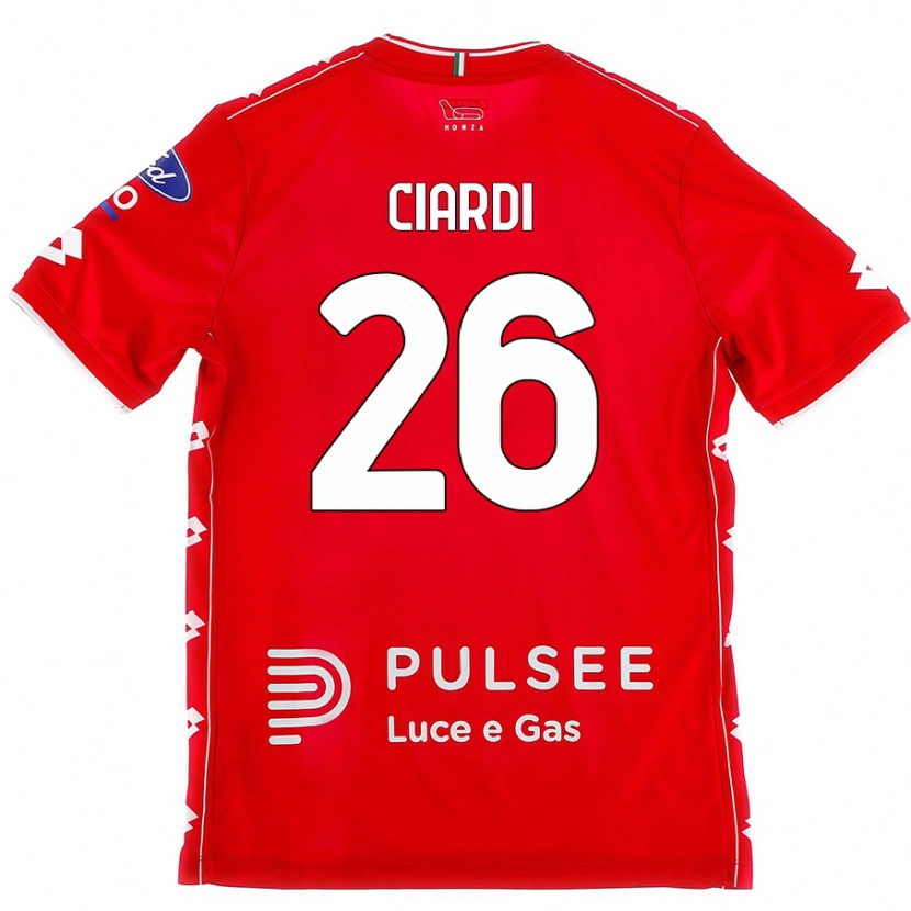 DanxenキッズTommaso Ciardi#26赤 白ホームシャツ2024/25ジャージーユニフォーム