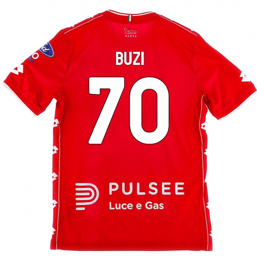 DanxenキッズLuis Buzi#70赤 白ホームシャツ2024/25ジャージーユニフォーム