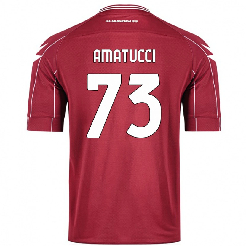 DanxenキッズLorenzo Amatucci#73ブルゴーニュホームシャツ2024/25ジャージーユニフォーム
