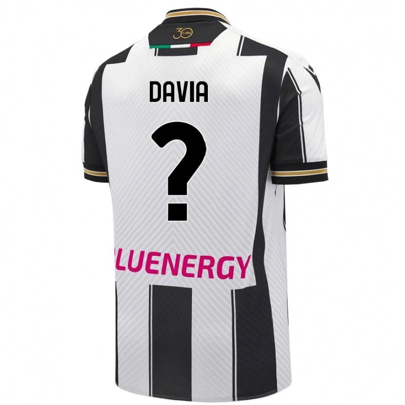 DanxenキッズEmiliano Davia#0白 黒ホームシャツ2024/25ジャージーユニフォーム