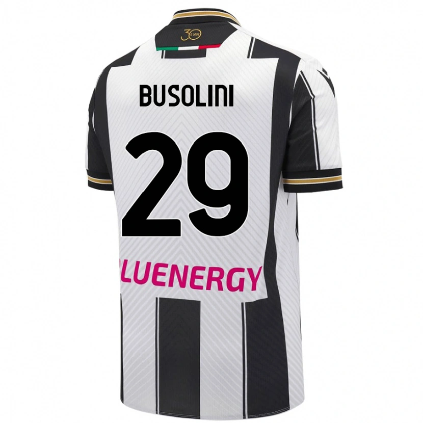 DanxenキッズAlessandro Busolini#29白 黒ホームシャツ2024/25ジャージーユニフォーム