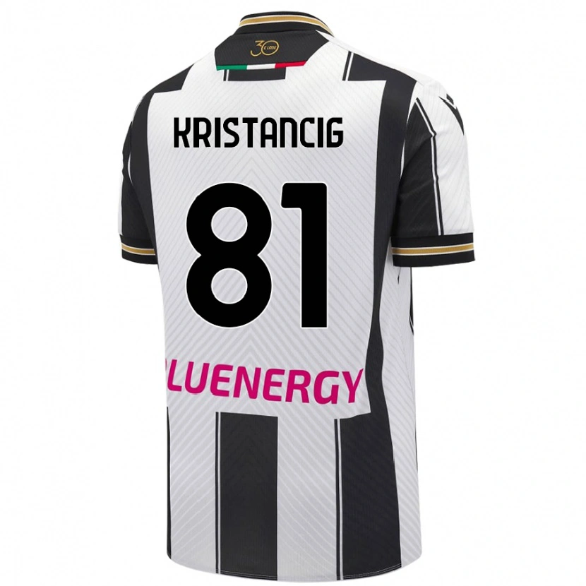 DanxenキッズLuca Kristancig#81白 黒ホームシャツ2024/25ジャージーユニフォーム