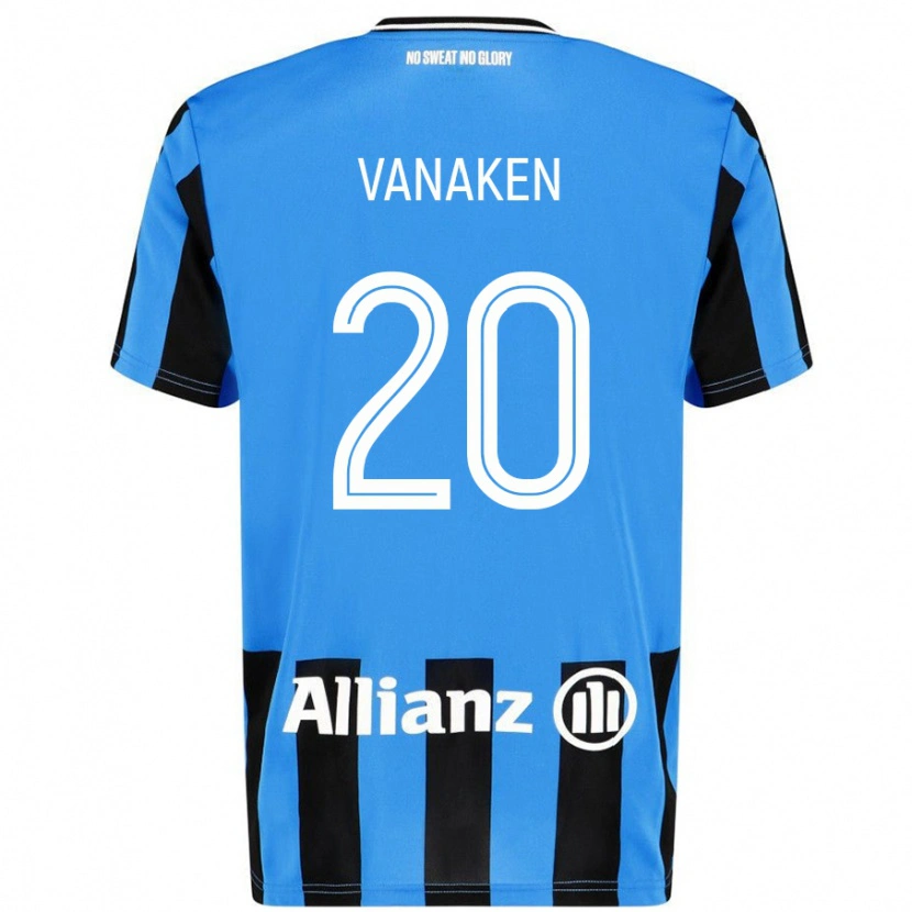 Danxenキッズハンス・ヴァナケン#20スカイブルー ブラックホームシャツ2024/25ジャージーユニフォーム