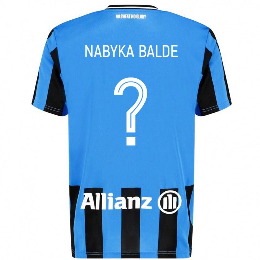DanxenキッズMamadou Nabyka Balde#0スカイブルー ブラックホームシャツ2024/25ジャージーユニフォーム