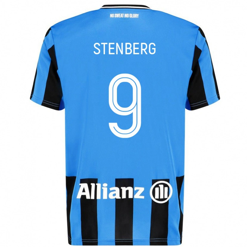 DanxenキッズHanna Stenberg#9スカイブルー ブラックホームシャツ2024/25ジャージーユニフォーム