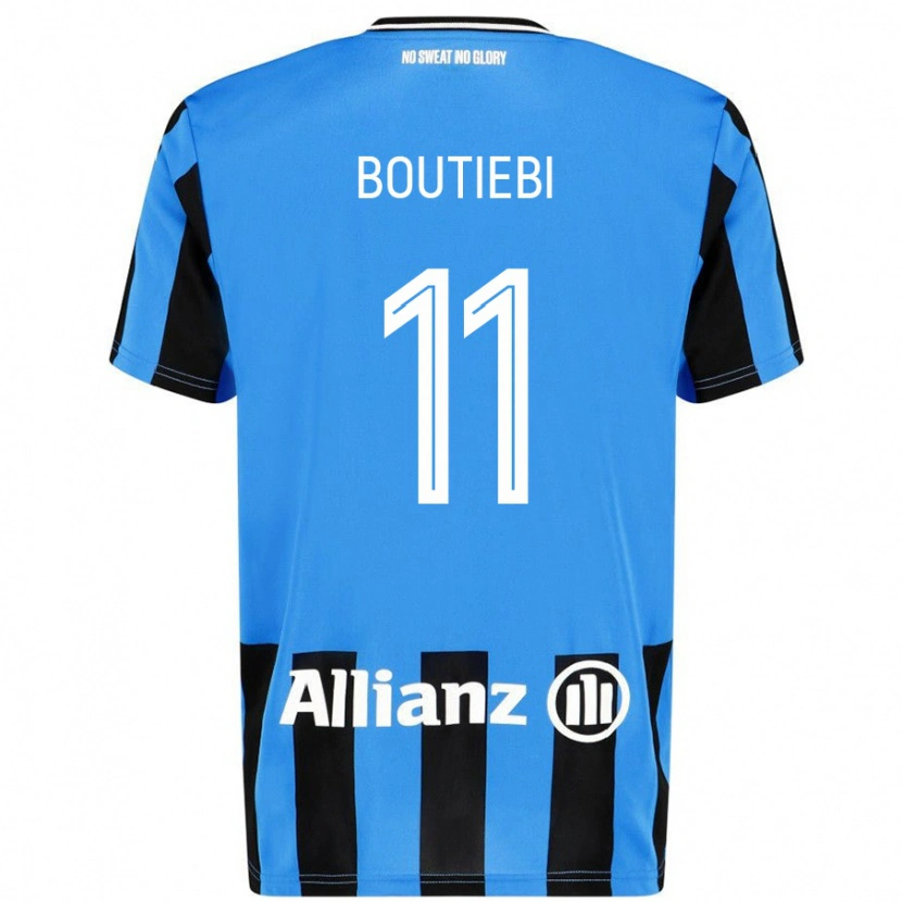 DanxenキッズRania Boutiebi#11スカイブルー ブラックホームシャツ2024/25ジャージーユニフォーム