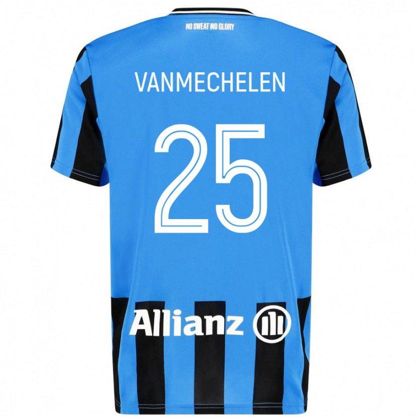 DanxenキッズDavinia Vanmechelen#25スカイブルー ブラックホームシャツ2024/25ジャージーユニフォーム