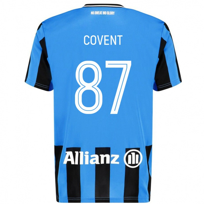 DanxenキッズJorijn Covent#87スカイブルー ブラックホームシャツ2024/25ジャージーユニフォーム