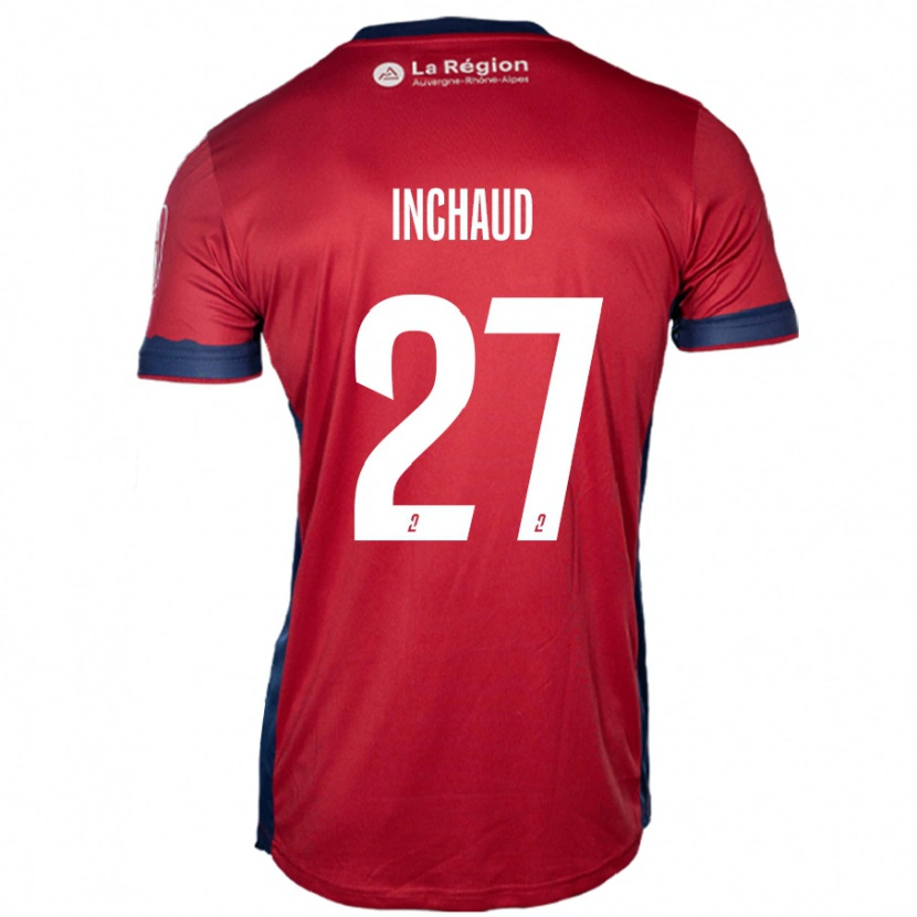 DanxenキッズMarks Inchaud#27ライトバーガンディホームシャツ2024/25ジャージーユニフォーム