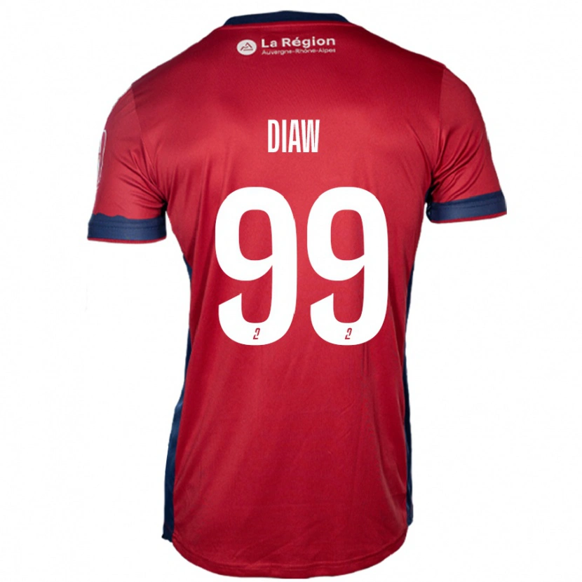 Danxenキッズモリー・ディアウ#99ライトバーガンディホームシャツ2024/25ジャージーユニフォーム