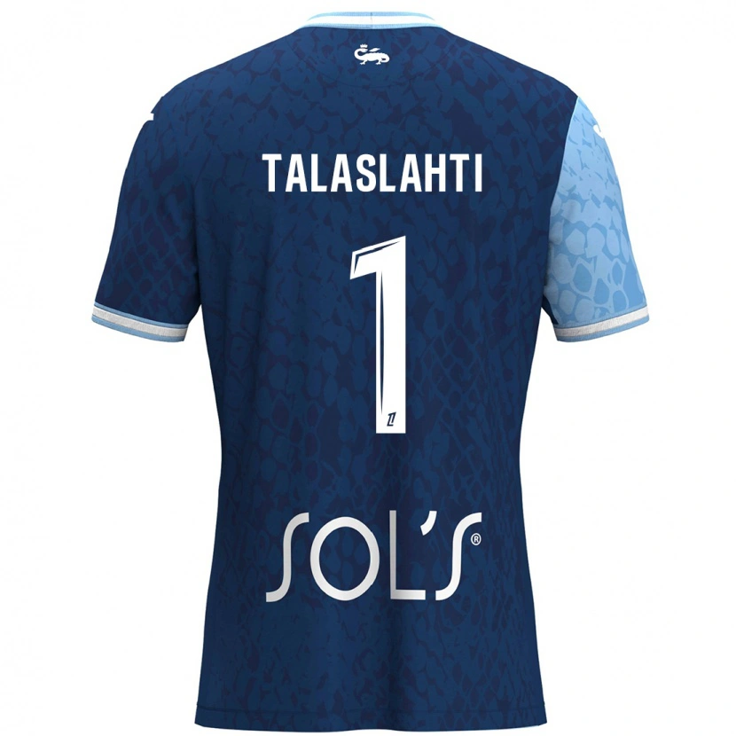 DanxenキッズKatriina Talaslahti#1スカイブルー ダークブルーホームシャツ2024/25ジャージーユニフォーム