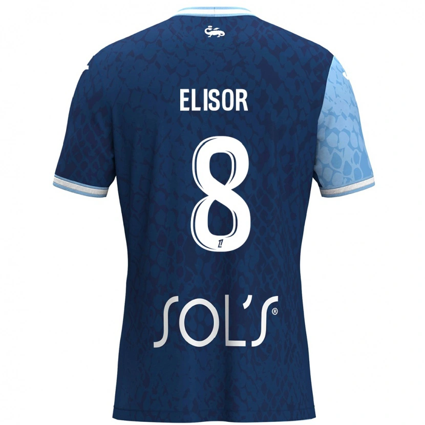 DanxenキッズSalomé Elisor#8スカイブルー ダークブルーホームシャツ2024/25ジャージーユニフォーム
