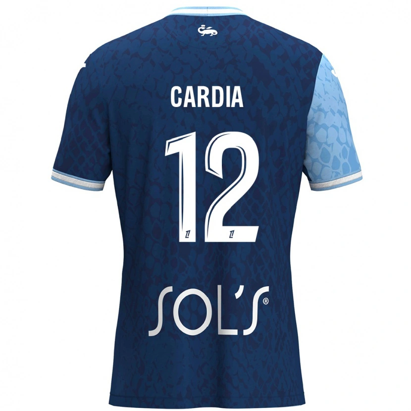 DanxenキッズMickaëla Cardia#12スカイブルー ダークブルーホームシャツ2024/25ジャージーユニフォーム