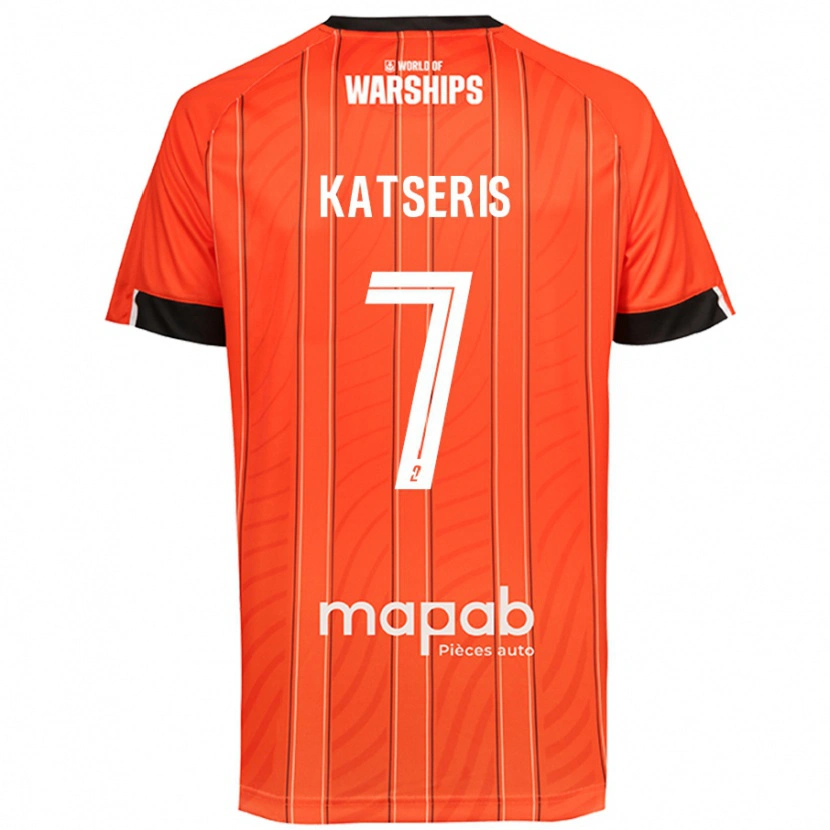 DanxenキッズPanos Katseris#7オレンジホームシャツ2024/25ジャージーユニフォーム