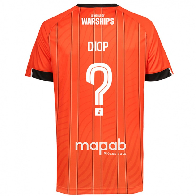 DanxenキッズSamba Diop#0オレンジホームシャツ2024/25ジャージーユニフォーム