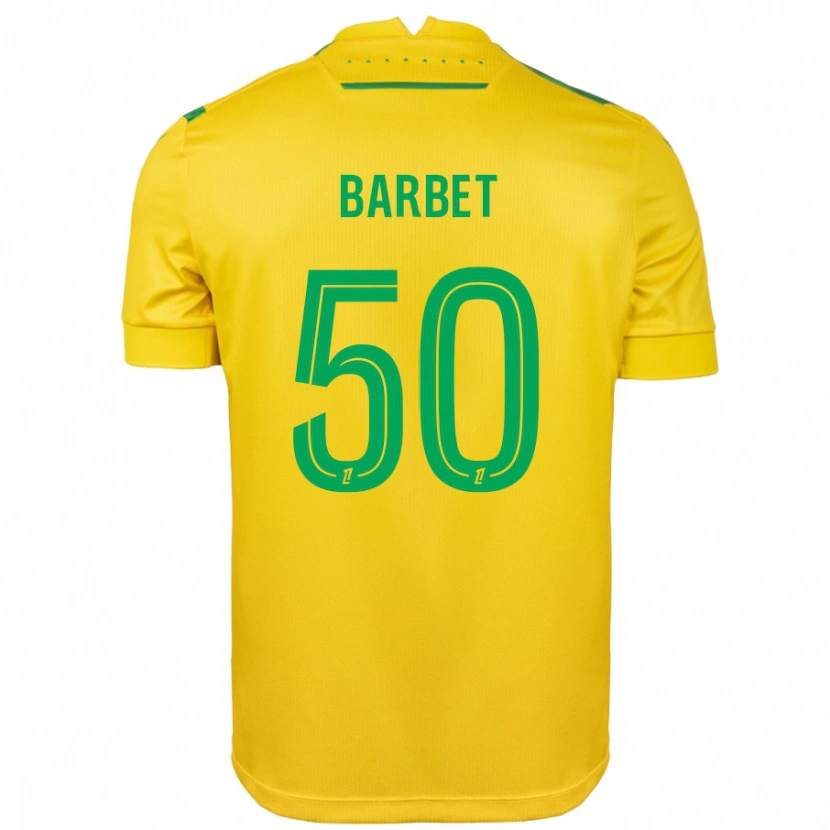 Danxenキッズヒューゴ・バーベット#50黄緑ホームシャツ2024/25ジャージーユニフォーム