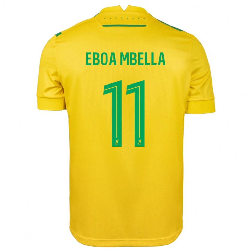 DanxenキッズEden Eboa Mbella#11黄緑ホームシャツ2024/25ジャージーユニフォーム