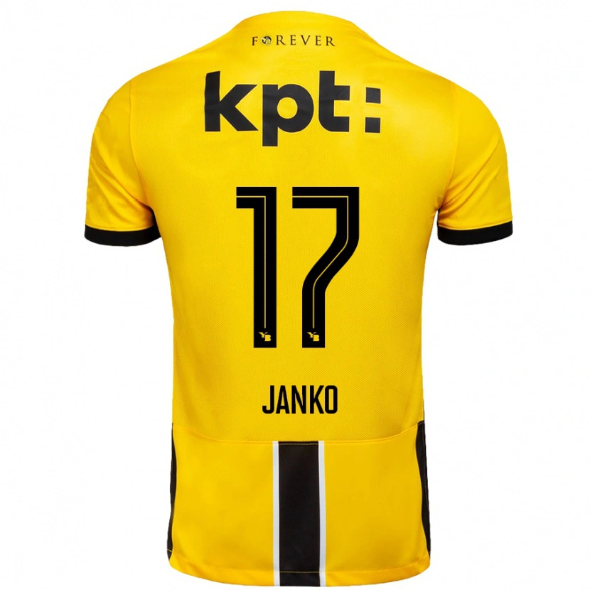 Danxenキッズセイディー・ヤンコ#17黄 黒ホームシャツ2024/25ジャージーユニフォーム