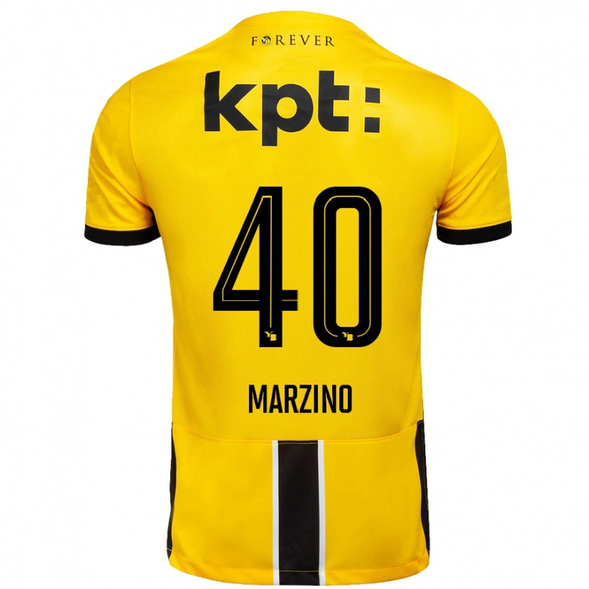 Danxenキッズダリオ・マルツィーノ#40黄 黒ホームシャツ2024/25ジャージーユニフォーム