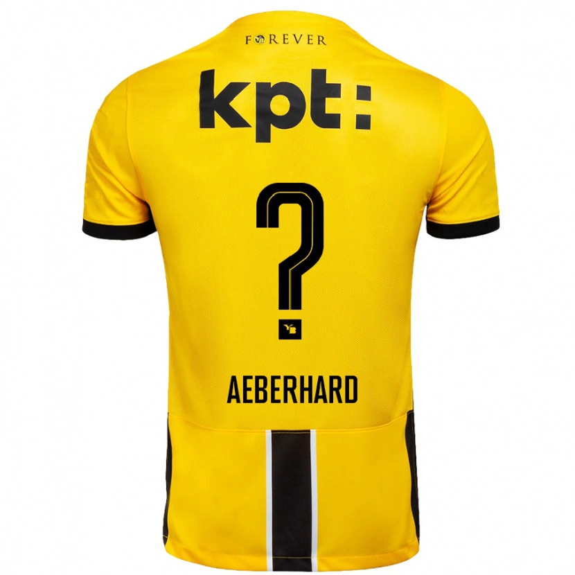 DanxenキッズBen Aeberhard#0黄 黒ホームシャツ2024/25ジャージーユニフォーム