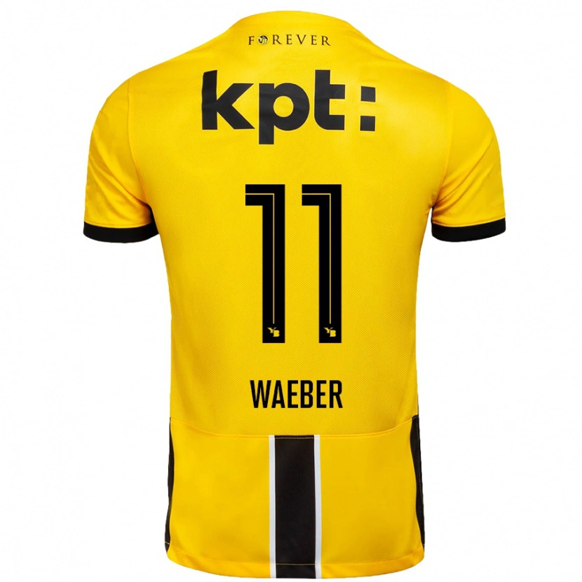DanxenキッズStéphanie Waeber#11黄 黒ホームシャツ2024/25ジャージーユニフォーム