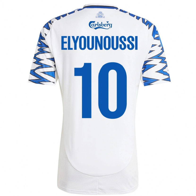 Danxenキッズモハメド・エルユヌシ#10白 空 青ホームシャツ2024/25ジャージーユニフォーム