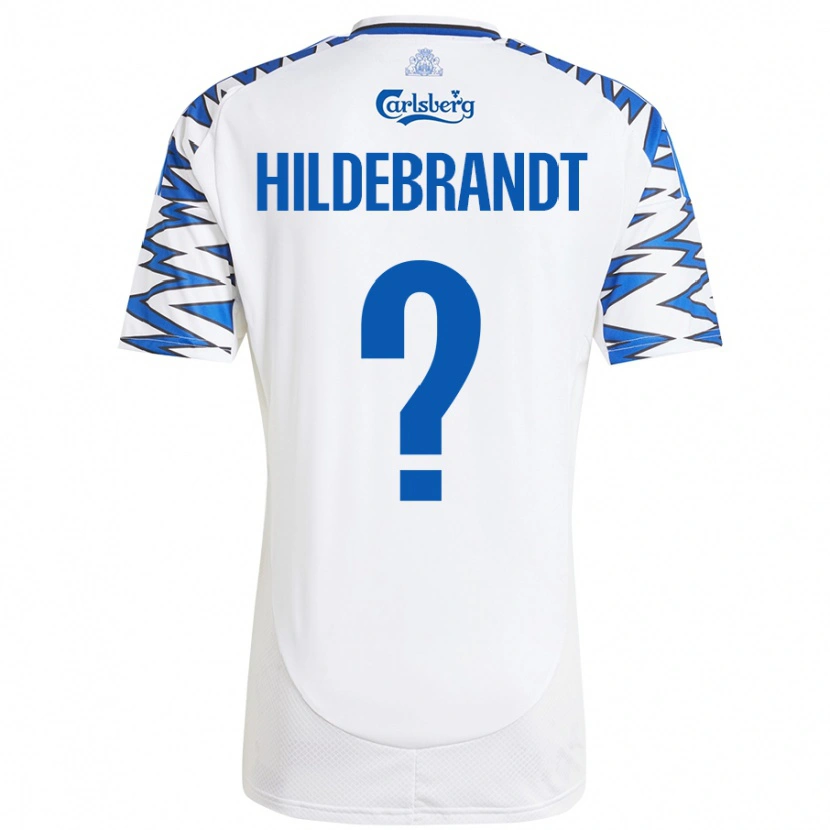 DanxenキッズSylvester Hildebrandt#0白 空 青ホームシャツ2024/25ジャージーユニフォーム