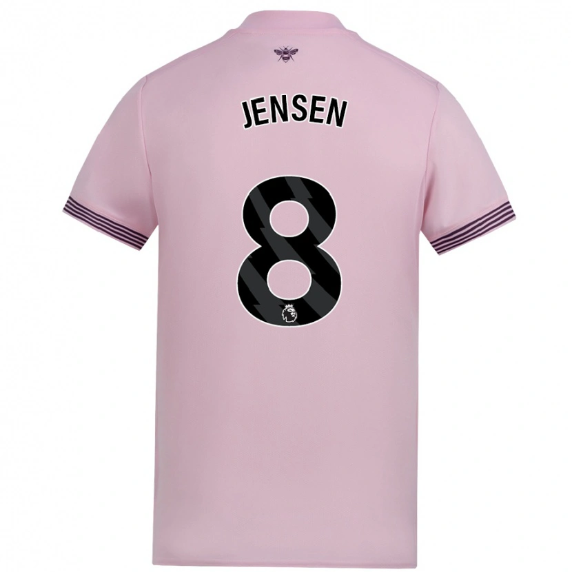 Danxenキッズマティアス・イェンセン#8ピンクアウェイシャツ2024/25ジャージーユニフォーム