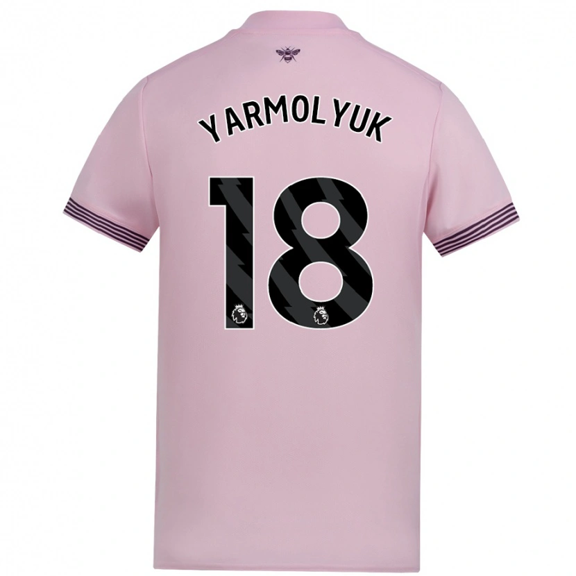 Danxenキッズイェホル・ヤルモリュク#18ピンクアウェイシャツ2024/25ジャージーユニフォーム