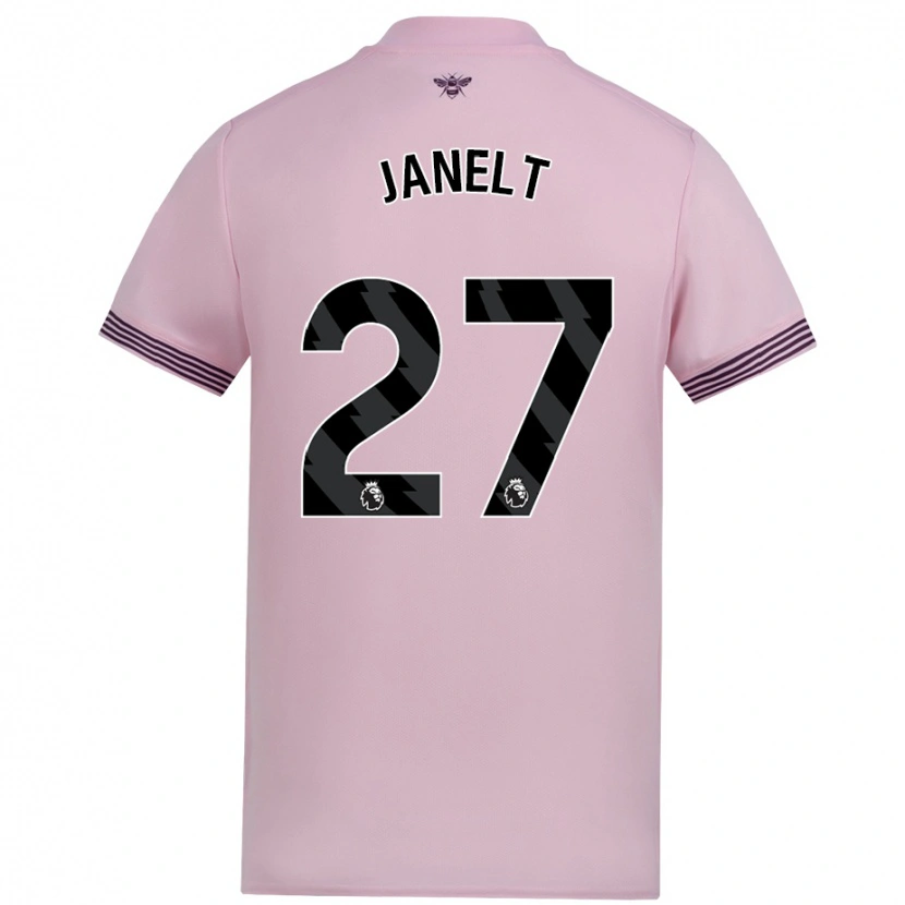Danxenキッズヴィタリー・ヤネルト#27ピンクアウェイシャツ2024/25ジャージーユニフォーム
