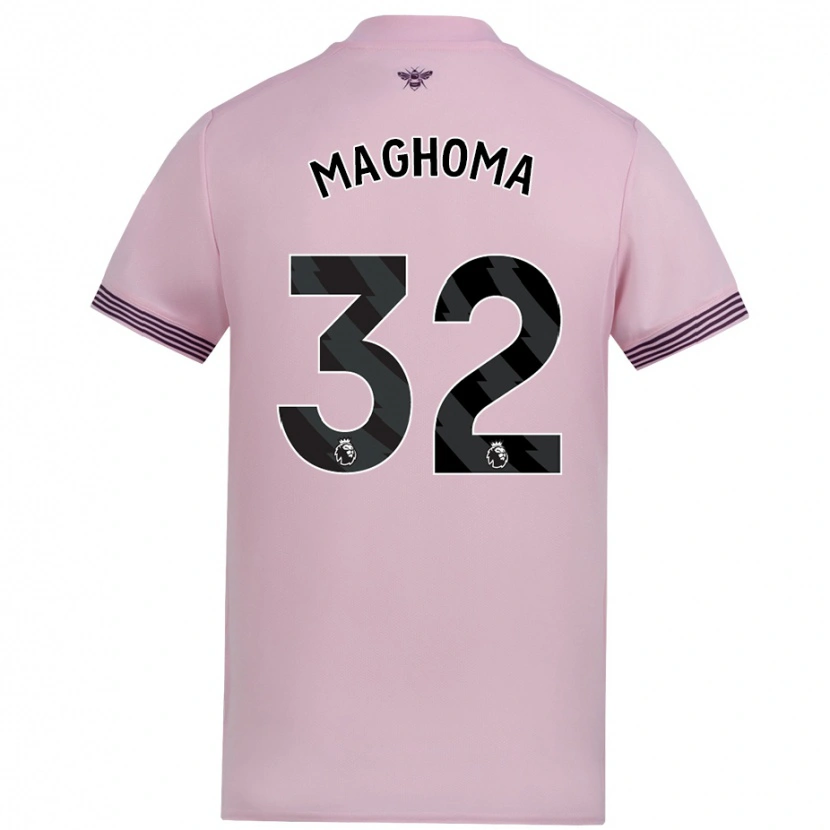Danxenキッズパリス・マゴーマ#32ピンクアウェイシャツ2024/25ジャージーユニフォーム