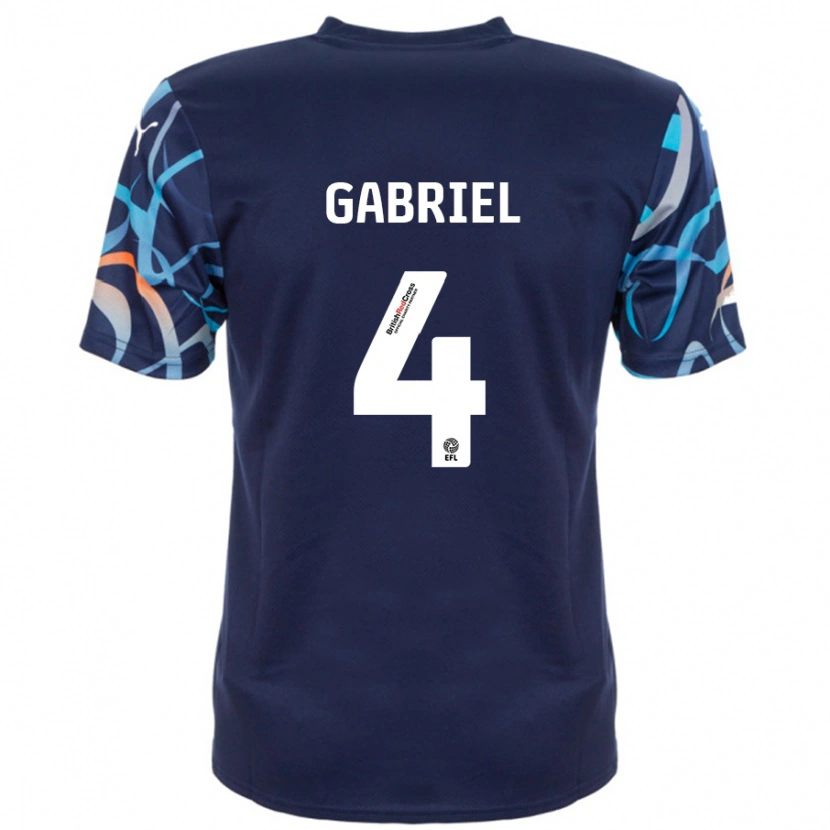 Danxenキッズジョーダン・ローレンス・ガブリエル#4ネイビーブルーアウェイシャツ2024/25ジャージーユニフォーム