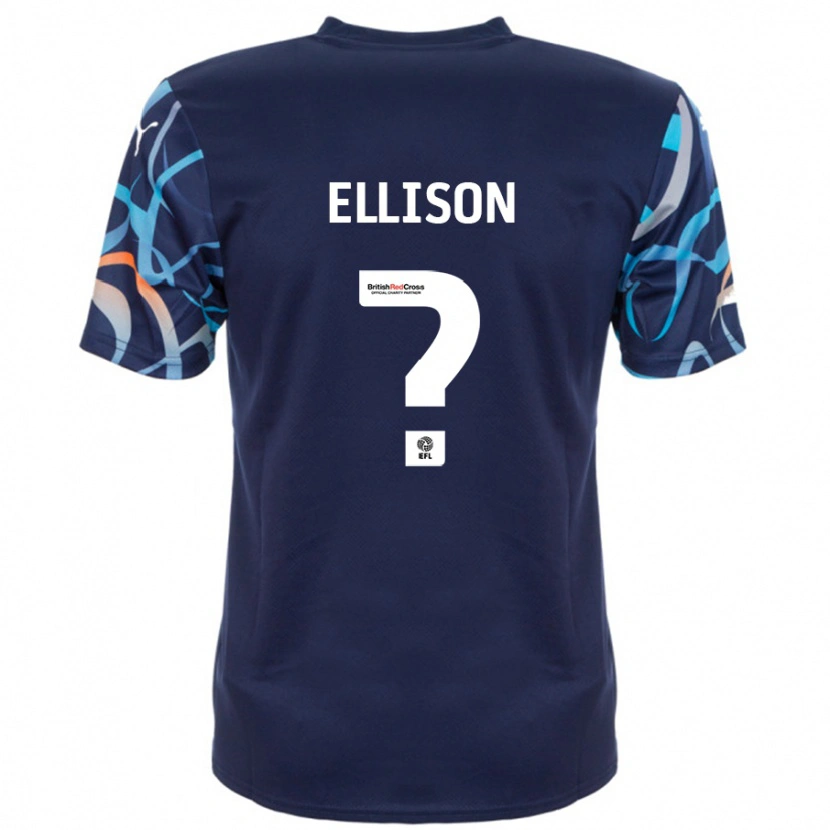 DanxenキッズJordyn Ellison#0ネイビーブルーアウェイシャツ2024/25ジャージーユニフォーム
