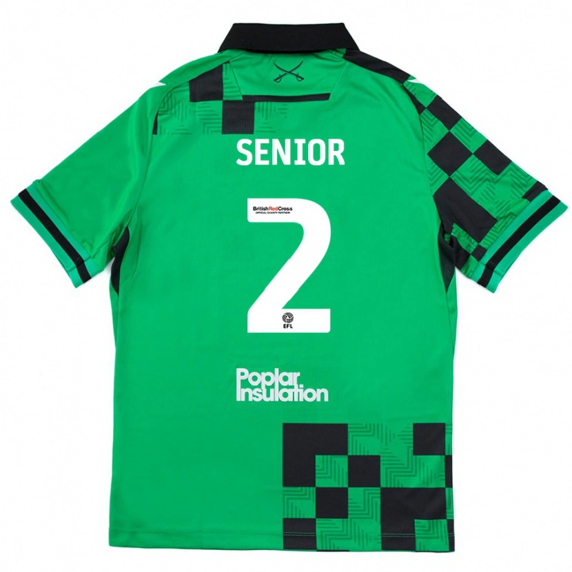 Danxenキッズジョエル・シニア#2グリーンブラックアウェイシャツ2024/25ジャージーユニフォーム