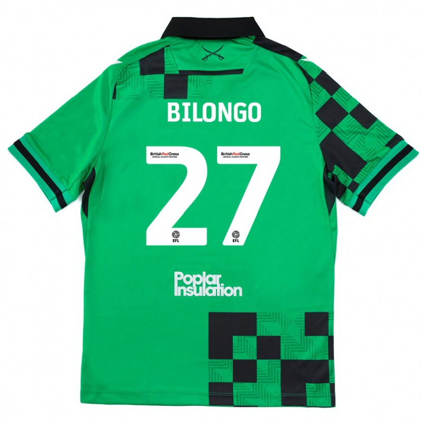 Danxenキッズブライアント・ビロンゴ#27グリーンブラックアウェイシャツ2024/25ジャージーユニフォーム