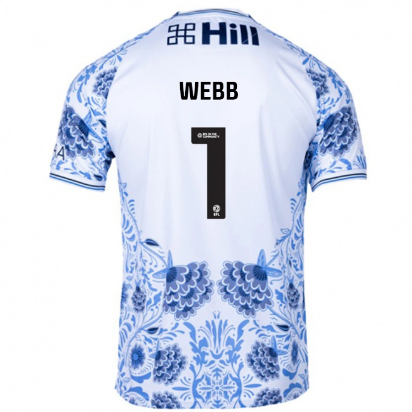 DanxenキッズLauren Webb#1ホワイト ブルーアウェイシャツ2024/25ジャージーユニフォーム