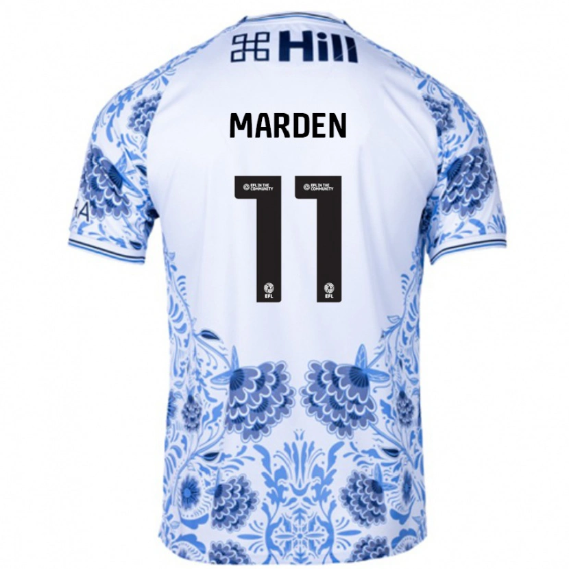 DanxenキッズElla Marden#11ホワイト ブルーアウェイシャツ2024/25ジャージーユニフォーム
