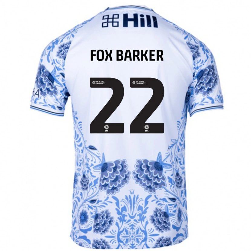 DanxenキッズMistie Fox-Barker#22ホワイト ブルーアウェイシャツ2024/25ジャージーユニフォーム