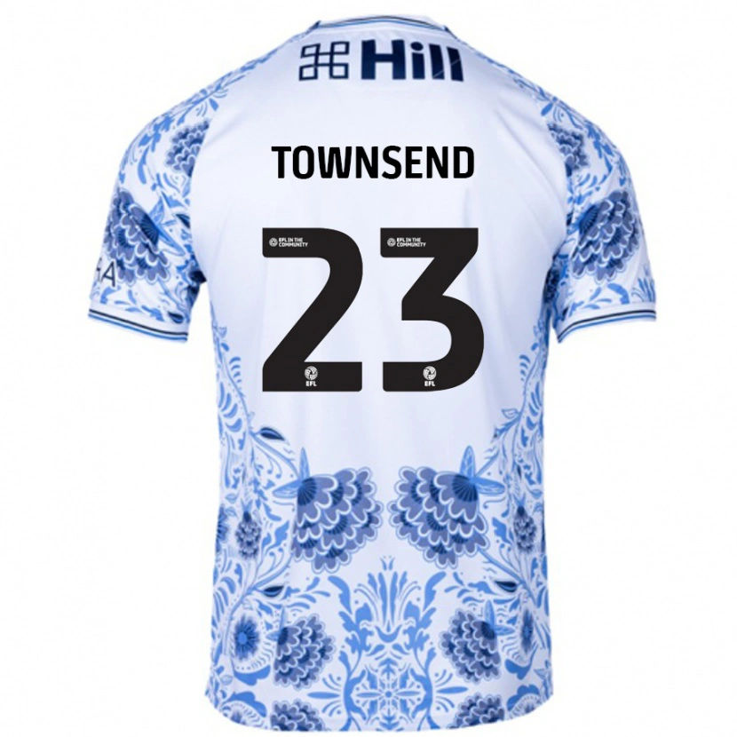 DanxenキッズEleanor Townsend#23ホワイト ブルーアウェイシャツ2024/25ジャージーユニフォーム