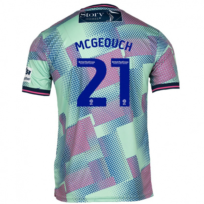 DanxenキッズDylan Mcgeouch#21緑アウェイシャツ2024/25ジャージーユニフォーム