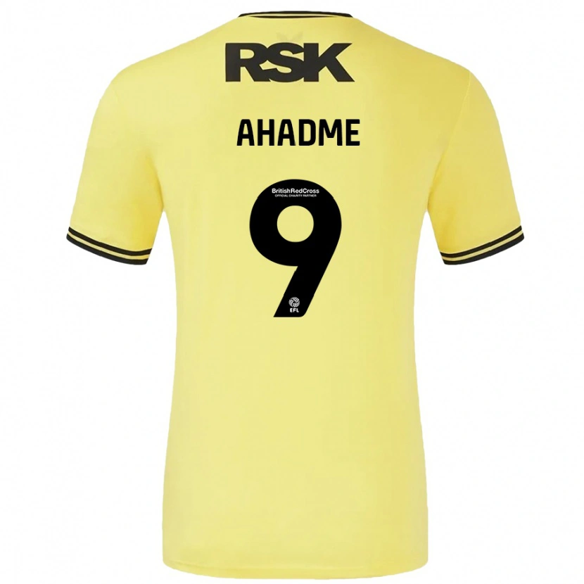 DanxenキッズGassan Ahadme#9黄 黒アウェイシャツ2024/25ジャージーユニフォーム