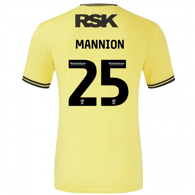 Danxenキッズウィル・マニオン#25黄 黒アウェイシャツ2024/25ジャージーユニフォーム