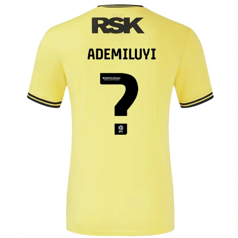 DanxenキッズPrincess Ademiluyi#0黄 黒アウェイシャツ2024/25ジャージーユニフォーム