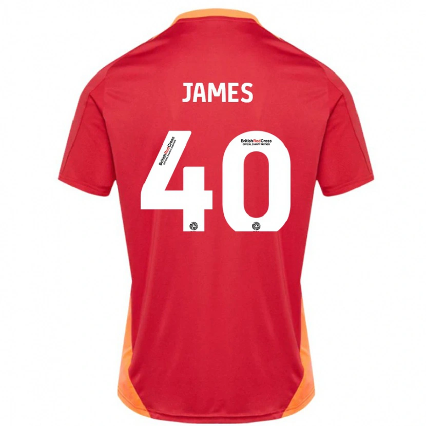 DanxenキッズEd James#40ブルーオフホワイトアウェイシャツ2024/25ジャージーユニフォーム