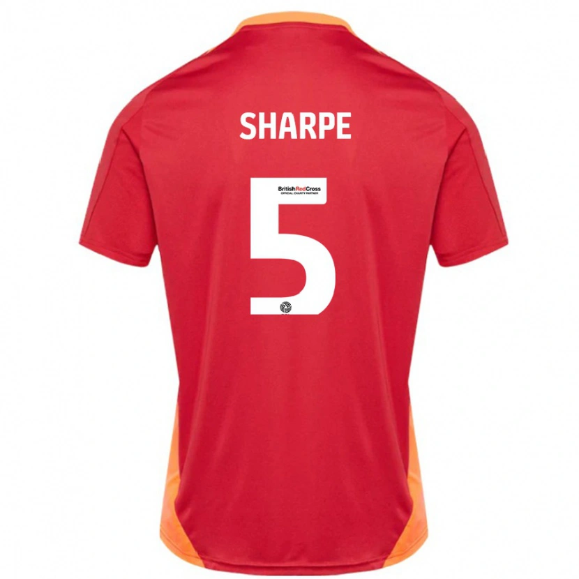 DanxenキッズManfy Sharpe#5ブルーオフホワイトアウェイシャツ2024/25ジャージーユニフォーム