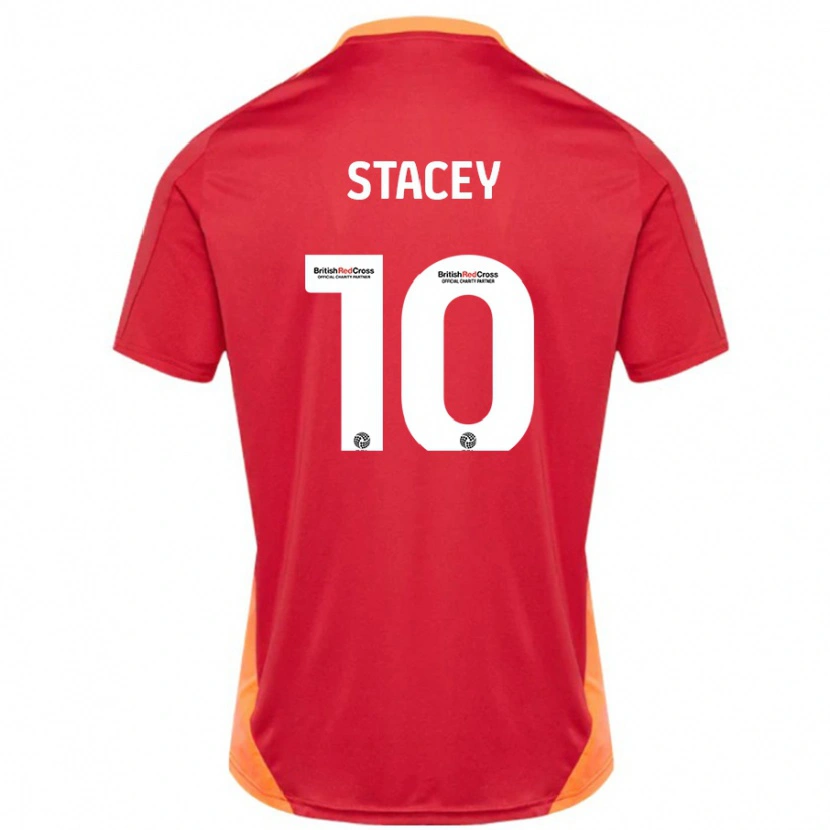 DanxenキッズSarah Stacey#10ブルーオフホワイトアウェイシャツ2024/25ジャージーユニフォーム