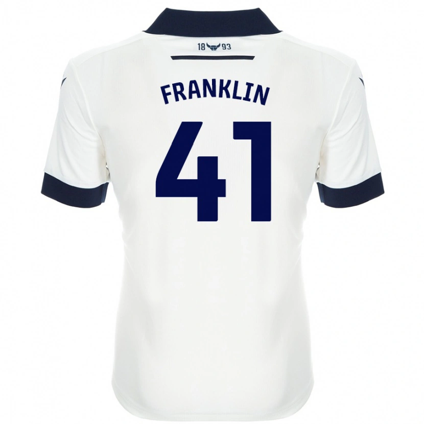 Danxenキッズジョージ・フランクリン#41ホワイト ネイビーブルーアウェイシャツ2024/25ジャージーユニフォーム