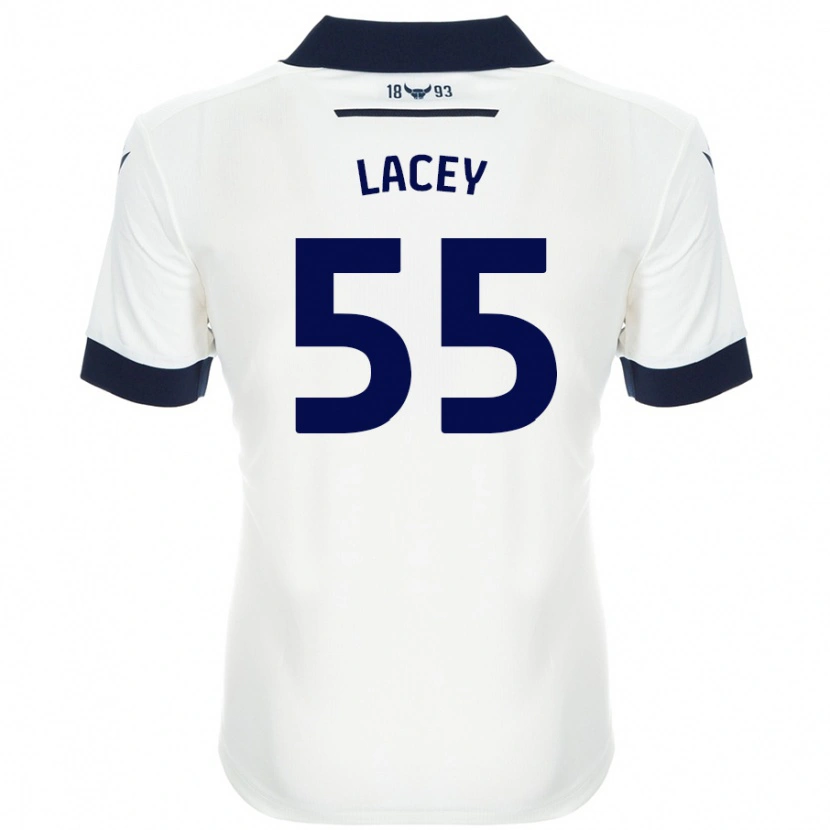 DanxenキッズAaron Lacey#55ホワイト ネイビーブルーアウェイシャツ2024/25ジャージーユニフォーム